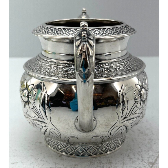 Middletown Plate Co. Quadrupleplate Silver Sugar Canister w/ Handle 1041 - Picture 2 of 9